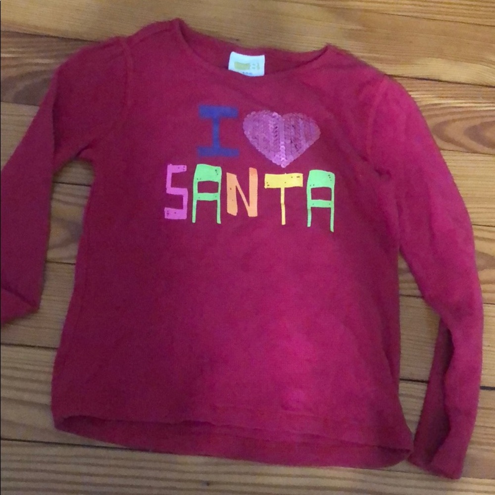 I heart santa long sleeve waffle